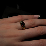 17mm. RED OLIVE RING