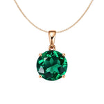 EMERALD ROUND-CUT NECKLACE
