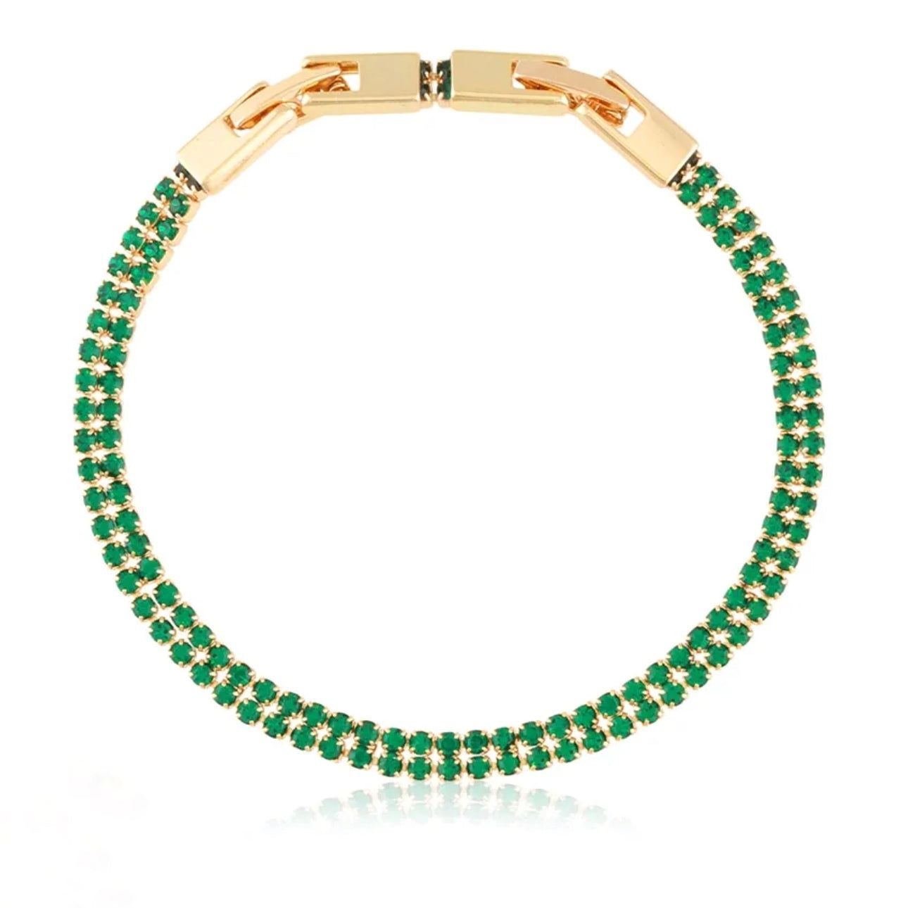EMERALD DOUBLE TENNIS BRACELET