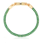 EMERALD DOUBLE TENNIS BRACELET