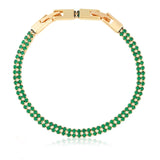 EMERALD DOUBLE TENNIS BRACELET
