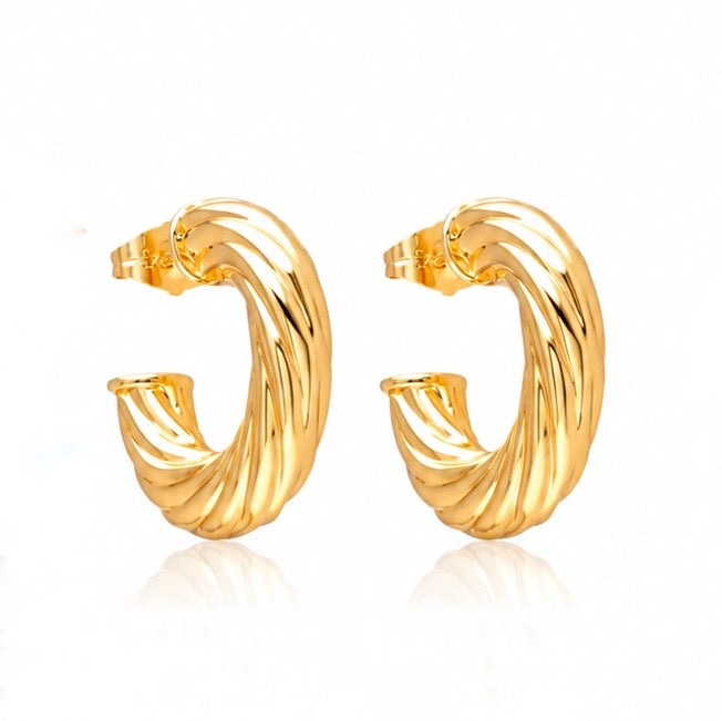 TWIST HOOP EARRINGS