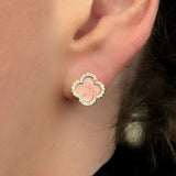 PINK CLOVER EARRINGS