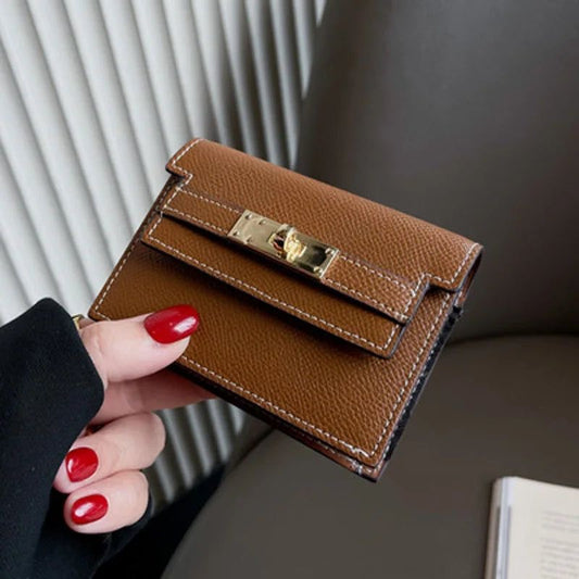 BROWN CARD WALLET