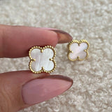 WHITE LEAF EARRINGS