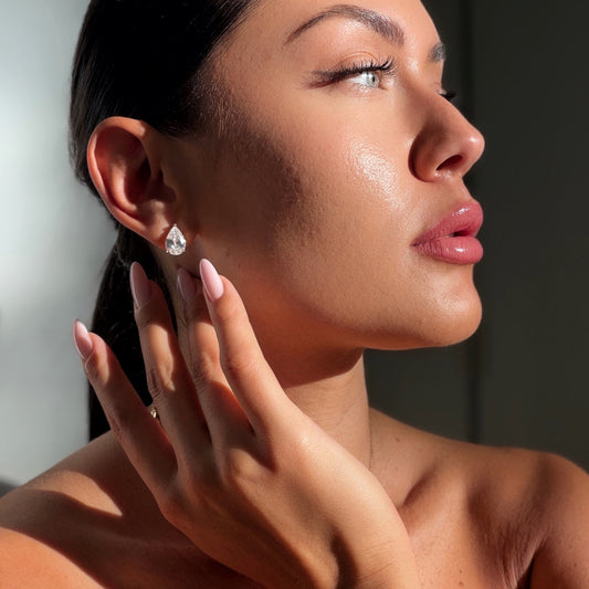 PEAR TEARDROP LUXE EARRINGS