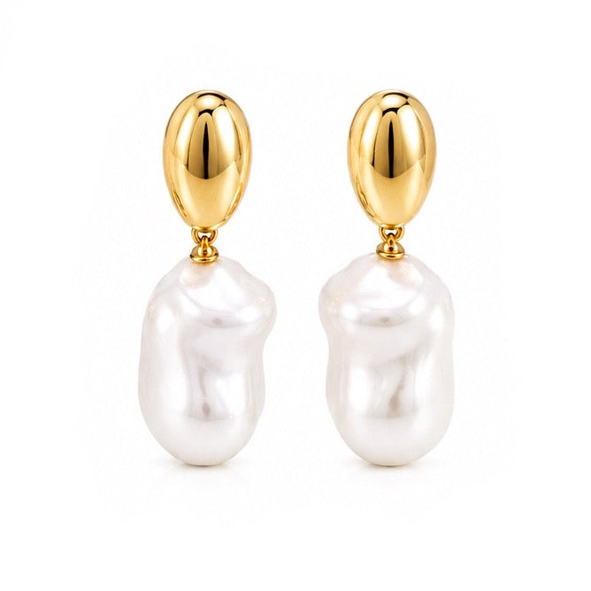 OCEAN PEARL DROP EARRINGS