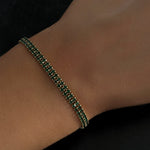 EMERALD DOUBLE TENNIS BRACELET