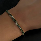 EMERALD DOUBLE TENNIS BRACELET