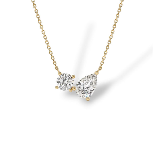 TEARDROP DOUBLE LUXE NECKLACE