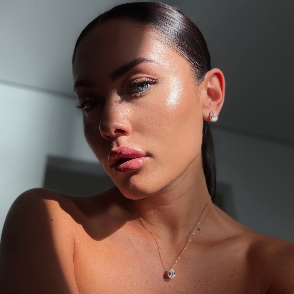 PEAR TEARDROP LUXE EARRINGS