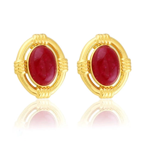 YUNTLY BURGUNDY EARRINGS