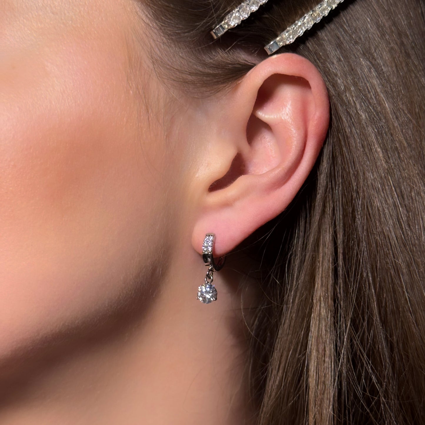 SILVER HALO EARRINGS