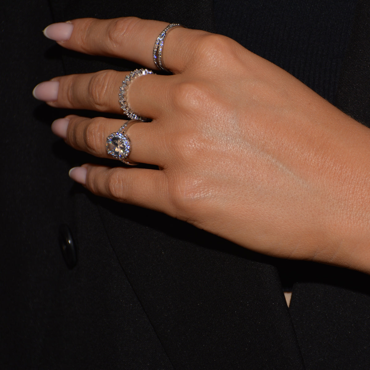 SILVER CROSSOVER RING