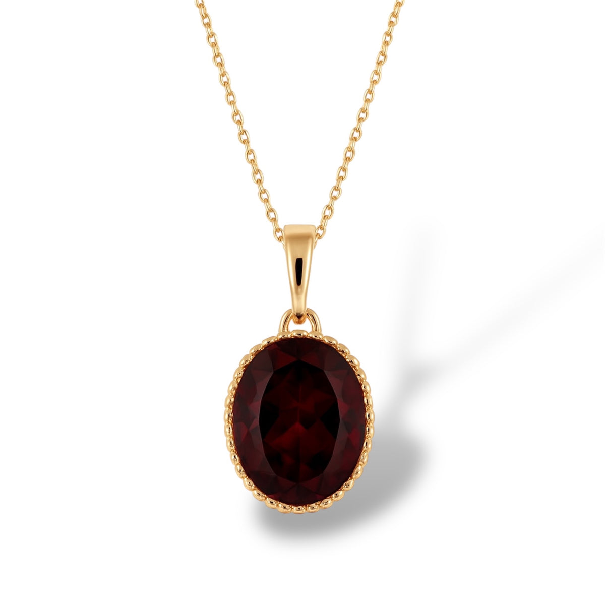 BURGUNDY OVAL NECKLACE