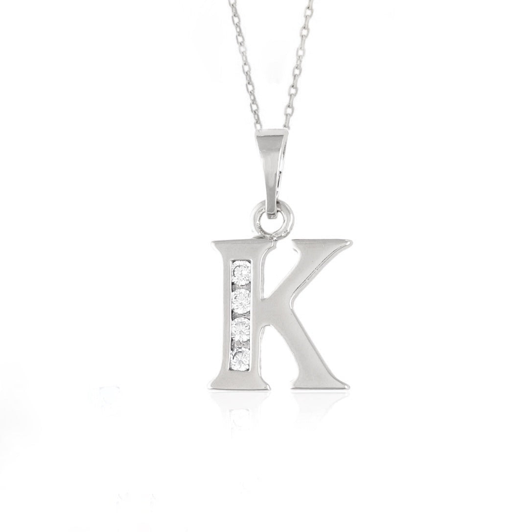 SILVER LETTER NECKLACE