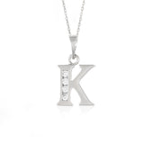 SILVER LETTER NECKLACE