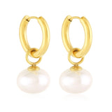 PEARLIE HOOPS EARRINGS