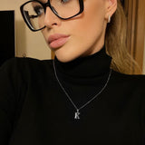 SILVER LETTER NECKLACE