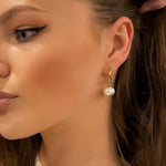 PEARLIE HOOPS EARRINGS