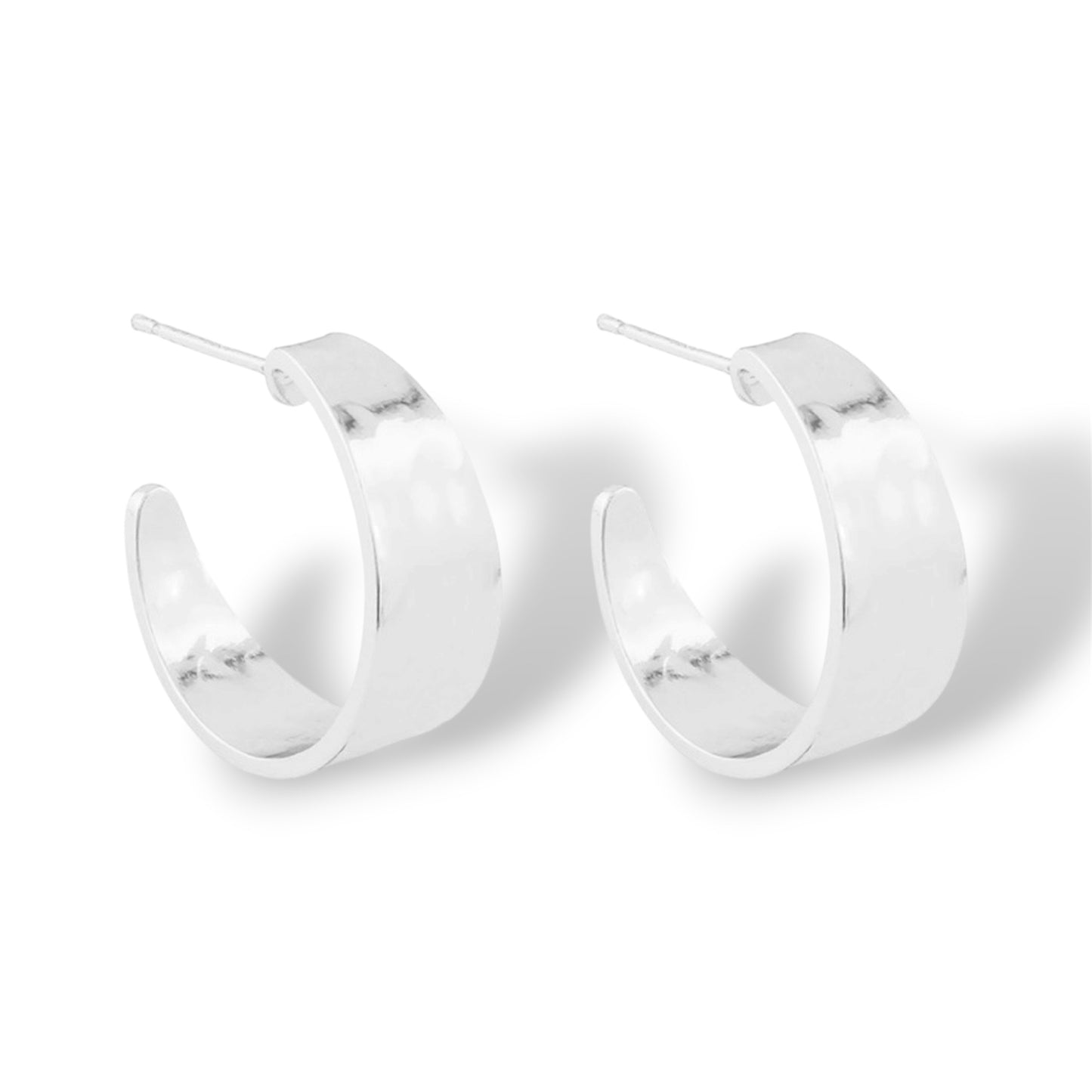 SILVER AYANA HOOP EARRINGS