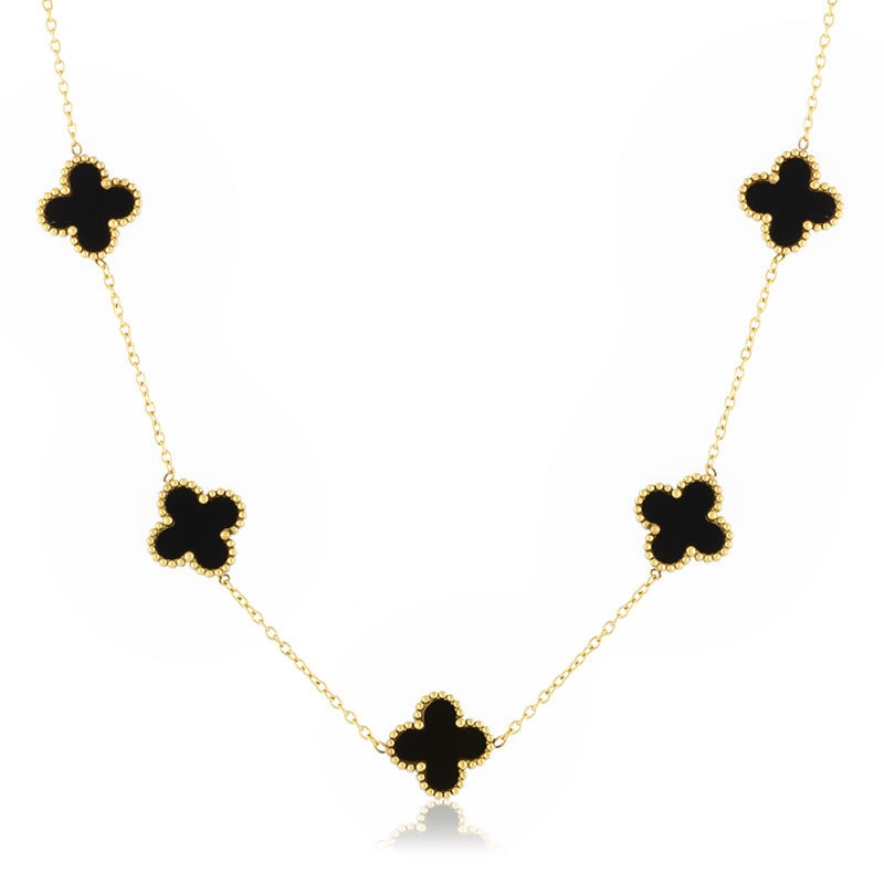 BLACK LEAF NECKLACE