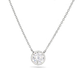 SILVER ROUND CUT NECKLACE