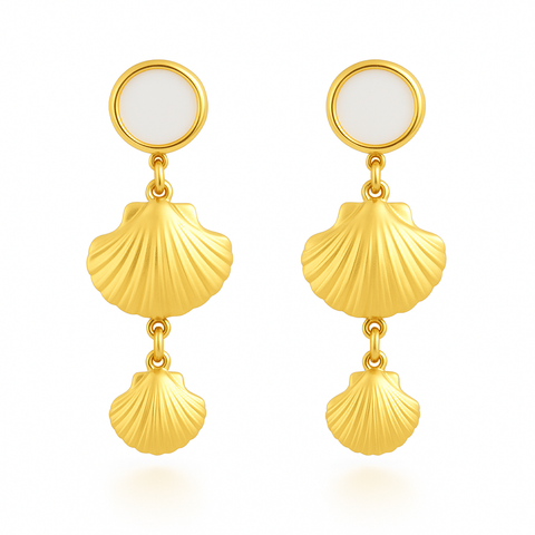 WHITE SHELL EARRINGS