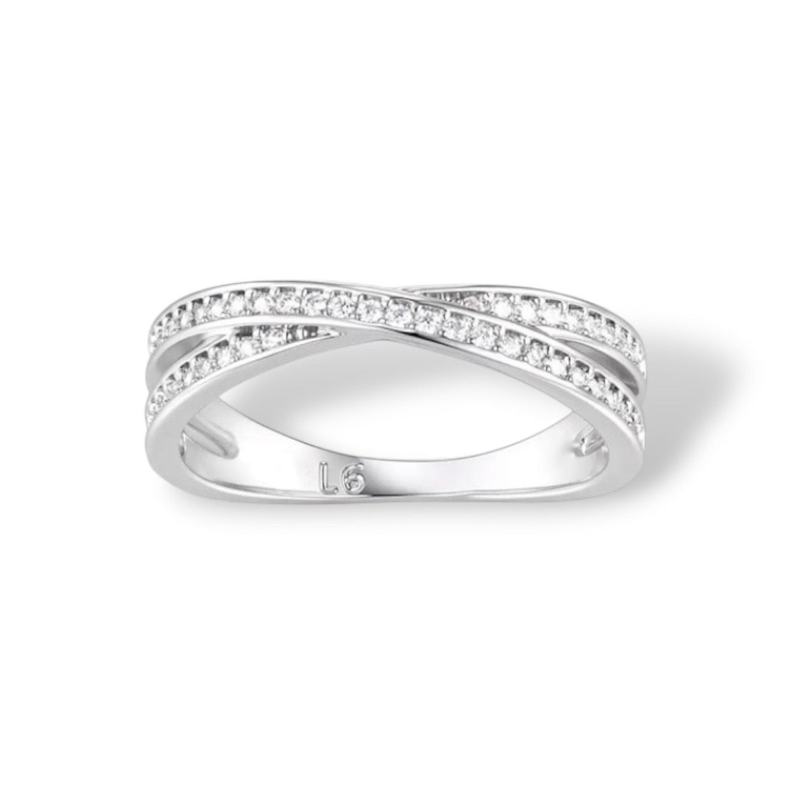 SILVER CROSSOVER RING