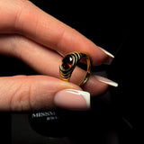 17mm. RED OLIVE RING