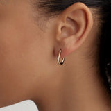 GOLD OVAL EARRINGS
