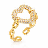 HEART CHAIN RING