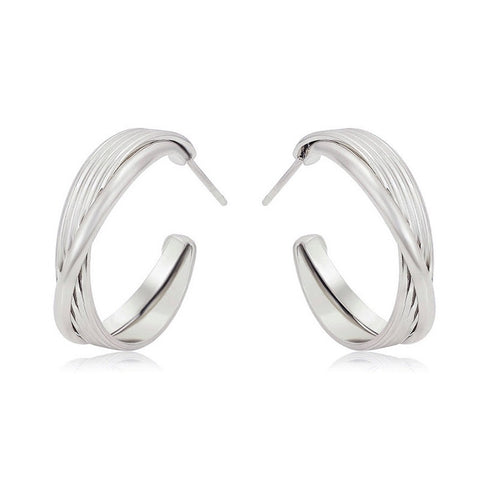 SILVER TESA HOOP AUSKARI