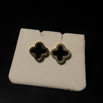 BLACK LEAF EARRINGS