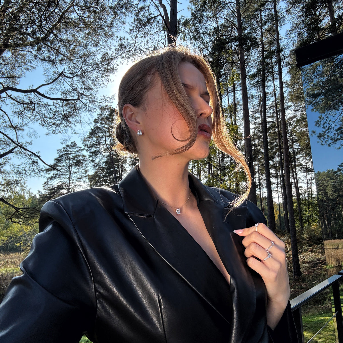 RADIANT CUT SILVER LUXE SET