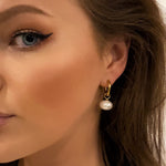 PEARLIE HOOPS EARRINGS