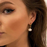 PEARLIE HOOPS EARRINGS